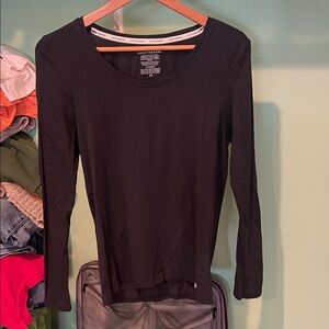 Lucky Brand Women's Classic Black Long Sleeve Tee